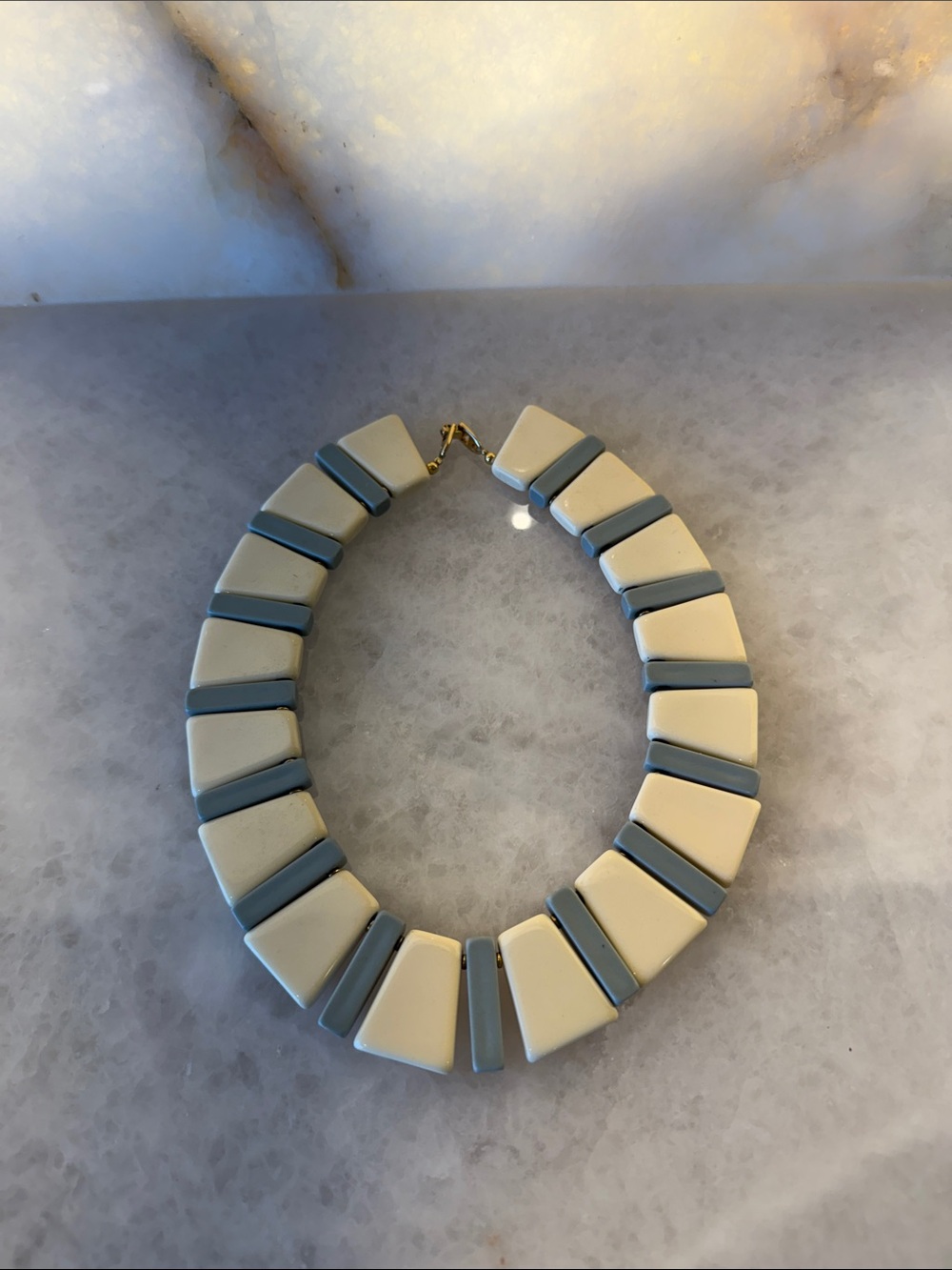Vintage 1980s Napier Modernist Geometric Collar Necklace